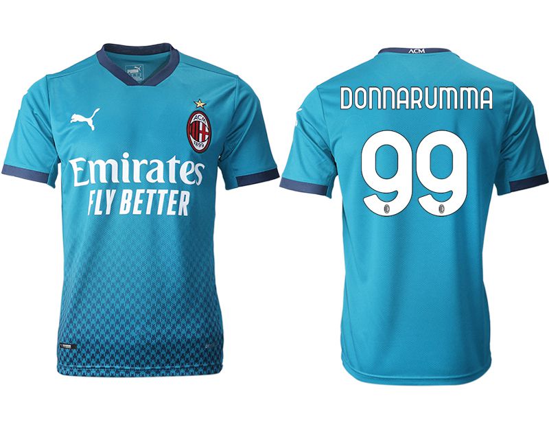 Men 2020-2021 club AC milan away aaa version #99 blue Soccer Jerseys->ac milan jersey->Soccer Club Jersey